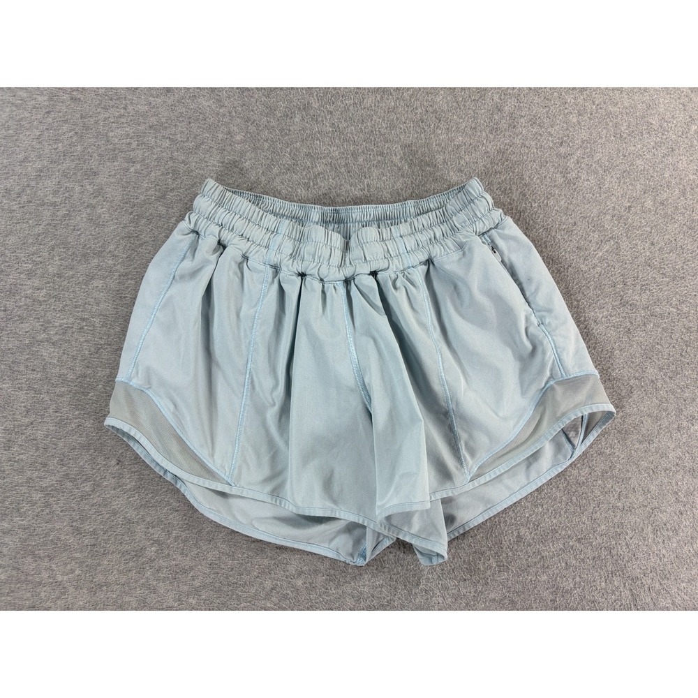 Lululemon Performance Lined Light Weight Shorts (Girls Size 6 Tall) Blue -3"